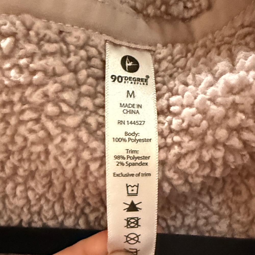 90 Degree By Reflex Plush Sherpa Jacket - Picture 2 of 3